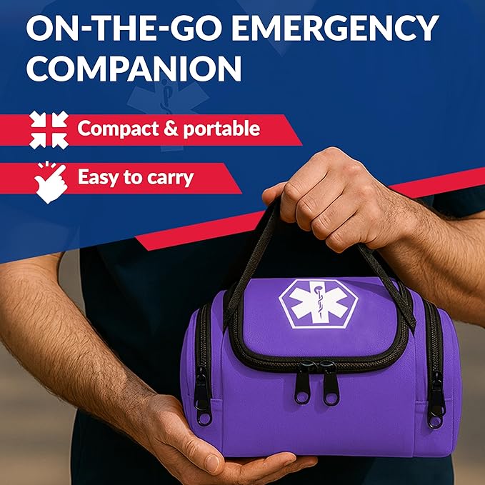 Dixie EMS Dixigear Empty First Responder II Bag 10.5" x 5" x 8" – Purple