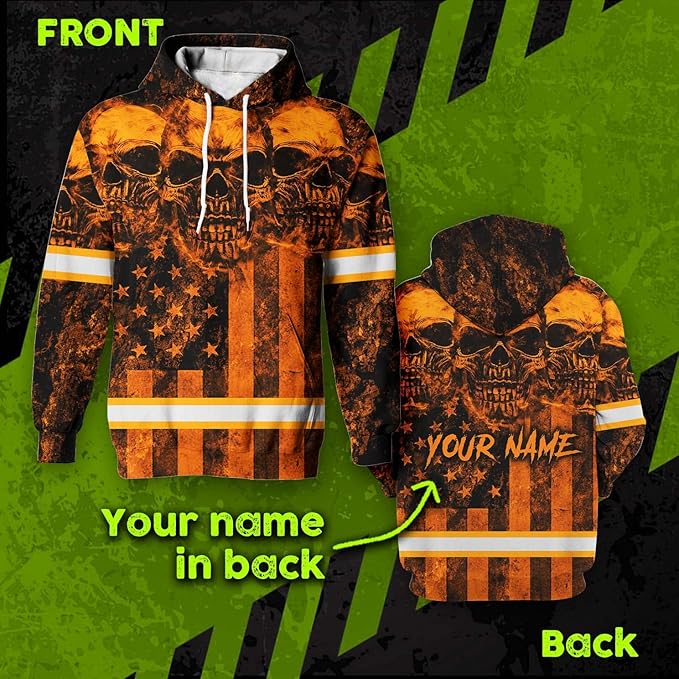 Color US Flag High Visibility Hoodie for Men Women Reflective Tapes Safety Workwear for Worker Runner Patriotic