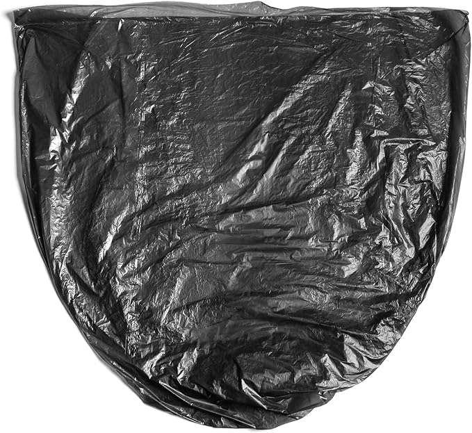 Aluf Plastics High Density Trash Bags, 45 Gallon, 250 Count, 16 Micron (eq), 40" x 48", Black, for Bathroom, Office, Industrial, Commercial, Janitorial, Municipal, Recycling