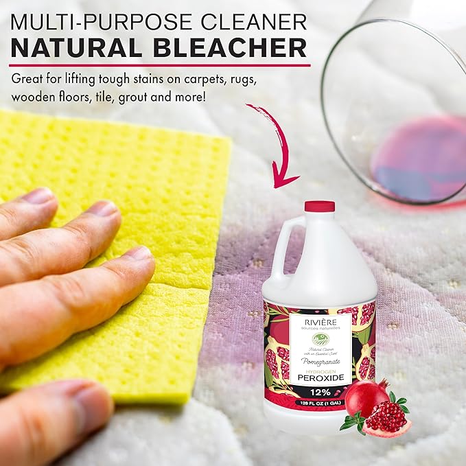 Rivière 12% Scented Hydrogen Peroxide Gallon, Pomegranate