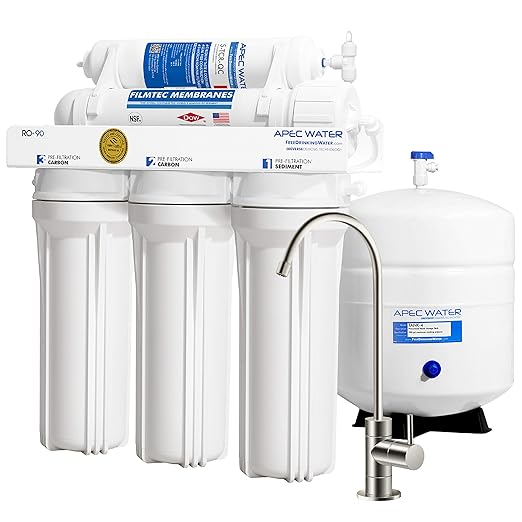APEC Top Tier Supreme Certified High Output 90 GPD Ultra Safe Reverse Osmosis Drinking Water Filter System (Ultimate RO-90B)