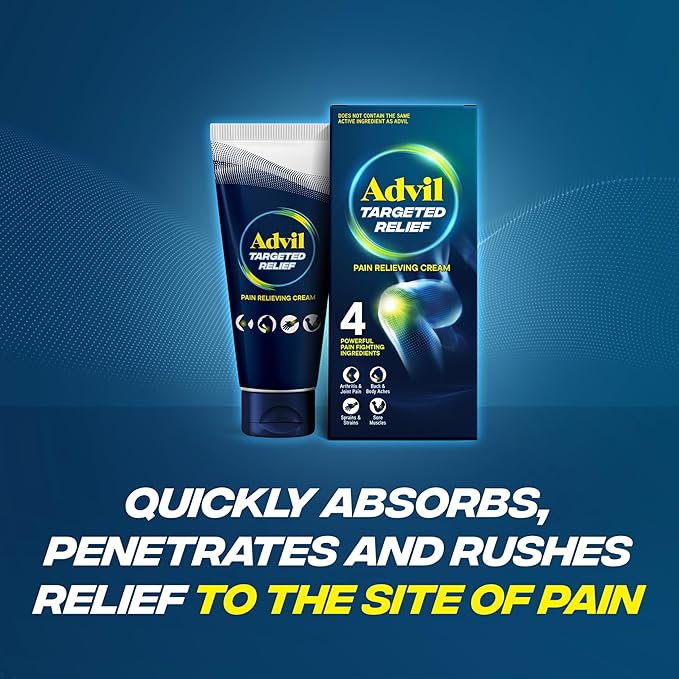 Advil Targeted Relief Pain Relieving Cream, Up to 8 Hours of Powerful Relief of Minor Arthritis Pain, Joint Pain, Lower Back Pain and Muscle Pain - 2.3 oz