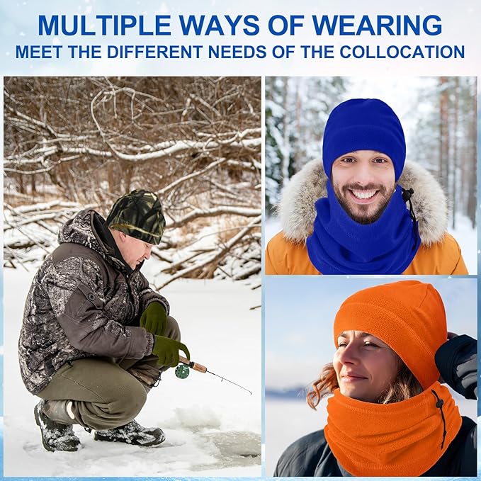 Liitrsh 148 Pcs Bulk Winter Fleece Hats Gloves Scarf Sock Sets for Men Women, Beanies for Homeless Donation Charity Bundle