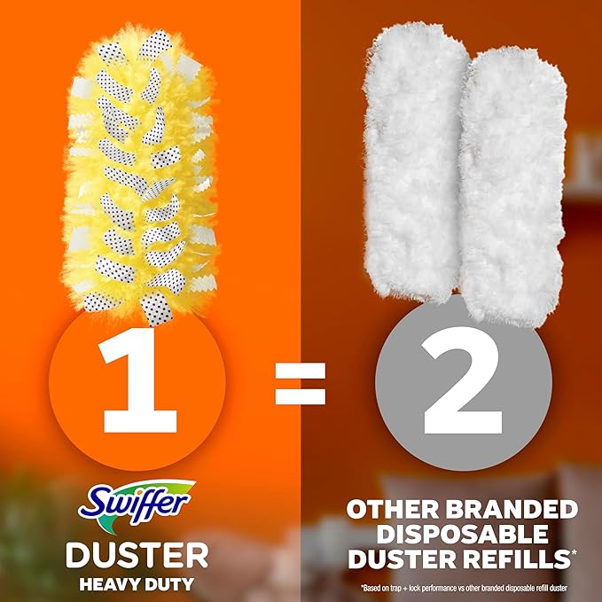 Swiffer Dusters Refill for Cleaning, Feather & Microfiber Duster Alternative, Lavender Scent, 24 Count