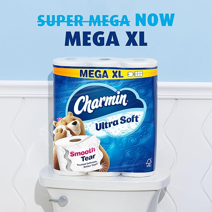 Charmin Ultra Soft Toilet Paper 12 Mega XL Rolls, 336 Sheets Per Roll