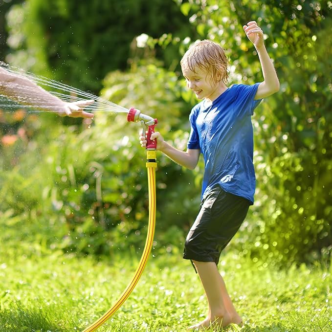 Short Leader Yellow Garden Hose 3/4 in. x 5 ft.-Kink Free, Leakproof, Male/Female, 400PSI Burst -Heavy Duty Durable Flexible Lightweight Water Pipe for Gardening, Lawn Care & Equipment Connection