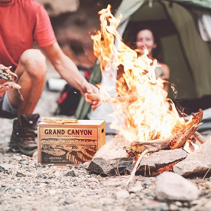 Better Wood Products Limited Edition Protect The Parks Series All Natural Fatwood Fire Starter Sticks, 13 Pound Wooden Crate, Grand Canyon