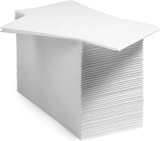 100-pack BloominGoods Linen-Feel Dinner Napkins (17" x 17") | Disposable Cloth-Like Paper | Soft, Absorbent Guest Towels For Kitchen, Bathroom, Parties, Weddings, Dinners, Events - Made In USA.