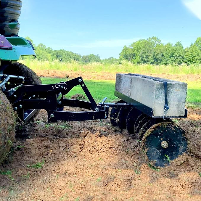 Brinly DD-551-A Sleeve Hitch Adjustable Tow Behind Disc Harrow, 39" by 40"