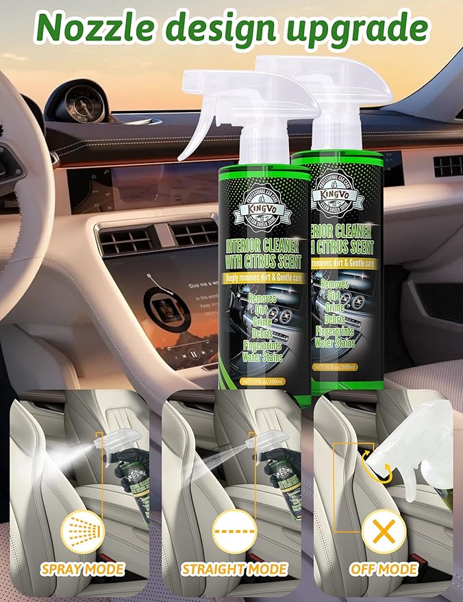 Ceramic Coating Spray and Leather Seat Cleaner, Ceramic Car Wax for Couch Cleaning Spray Car Detailing Kit Washing Supplies