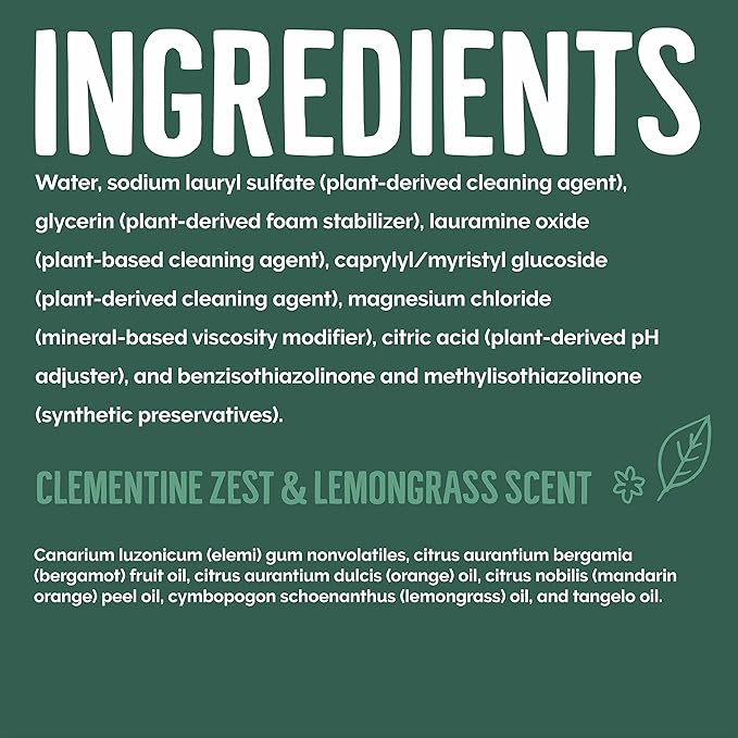 Seventh Generation Hand Dish Wash Refill, Lemongrass & Clementine, 3pk 50z