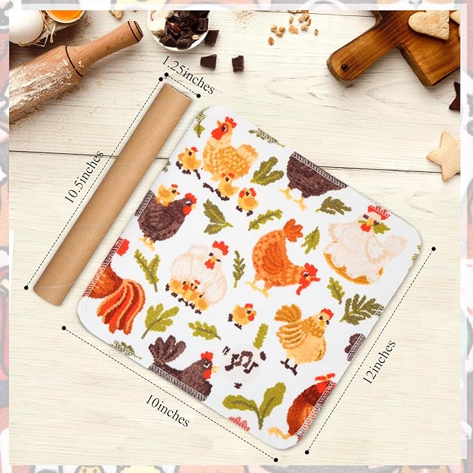 Redbaker 50 Pcs Reusable Paper Towels Paperless Reusable Cotton Cloths Toilet Absorbent Washable Paper Towels with Roll Kitchen Dishcloth for Kitchen Paperless Dishcloths(Farmhouse)