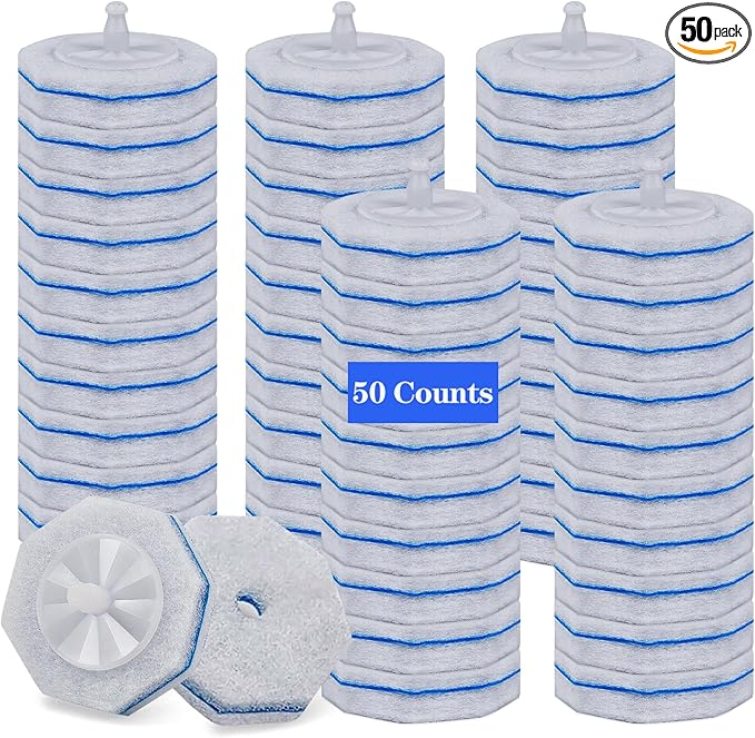 50 Count Toilet Wand Refills for Clorox, Upgraded Disposable Brush Heads Compatible with Clorox Wand Refills for Bathroom Cleaning