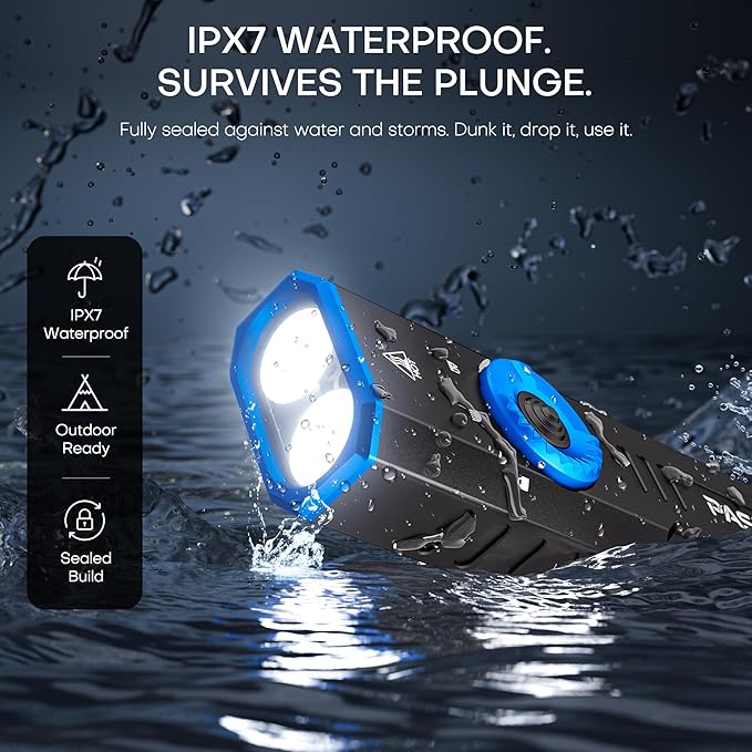 Rechargeable EDC Flashlight 1500 Lumens,Flat Tactical Flashlights with Green Light and U V,Dual-Switches Small Flash Light with Digital Display,Waterproof Light for Home,Outdoor,and Emergency Use
