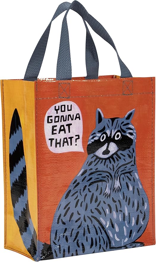 Blue Q You Gonna Eat That? Handy Tote from Reusable lunch bag, little tote, gift bag, easy-to-wipe-clean, 95% recycled material, 10" h x 8.5" w x 4.5" d