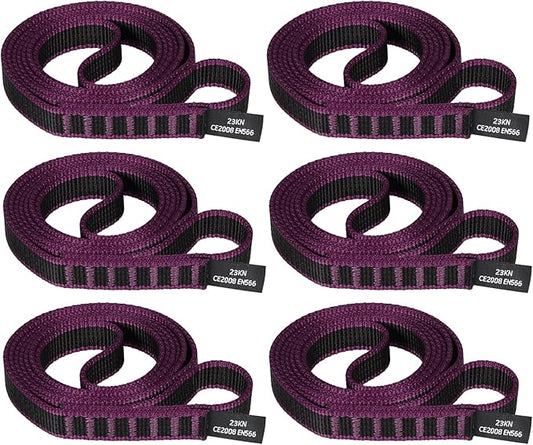 18mm Nylon Climbing Sling Runner 23KN CE2008/EN566 Certified - Webbing Straps for Outdoor Rock Climbing, Rappelling, Swing, Yoga Hammock etc
