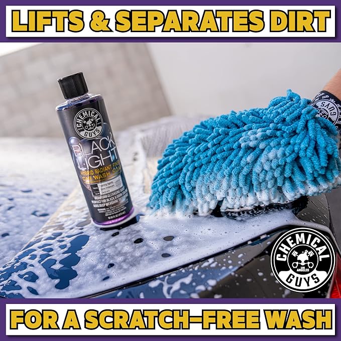Chemical Guys CWS619 Black Light Foaming Car Wash Soap (Works with Foam Cannons, Foam Guns or Bucket Washes) Safe for Cars, Trucks, Motorcycles, RVs & More, 128 fl oz (1 Gallon), Black Cherry Scent