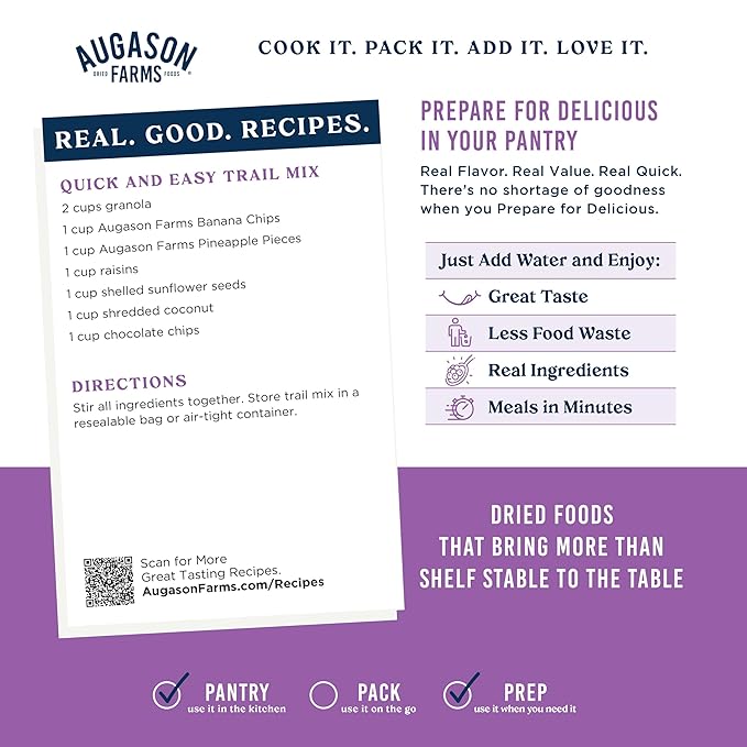 Augason Farms Sweetened Banana Chips Can, Emergency Food Supply, Everyday Meals, 31 Servings (Packaging May Vary)