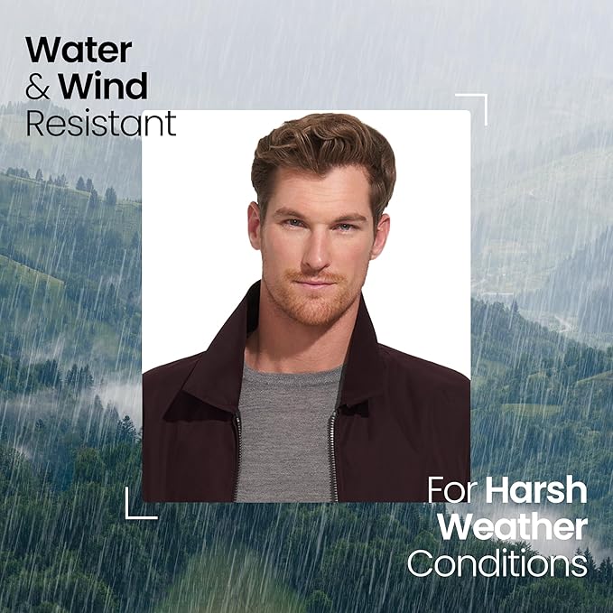 Weatherproof Men's Golf Jacket - Lightweight Windbreaker, Water-Resistant Microfiber Shell, Perfect for Golf & Casual Wear