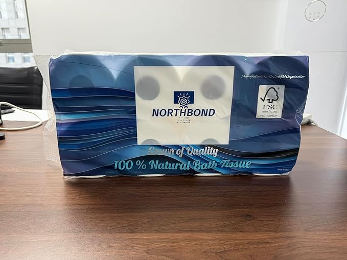 Northbond Strong & Soft 3-Ply Bamboo Toilet Paper – Eco-Friendly, Sustainable, Ultra-Absorbent Bulk 8-Pack (72 Regular Rolls), 4617 Sheets for Families, Septic-Safe & Biodegradable.