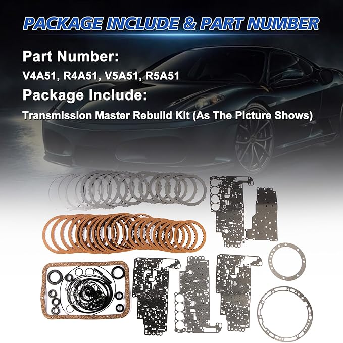 Transmission Master Rebuild Kit V4A51 R4A51 V5A51 R5A51 Fits for Mitsubishi Montero XLS Pajero Sport 3.0L 3.5L Engine Aftermarket Parts