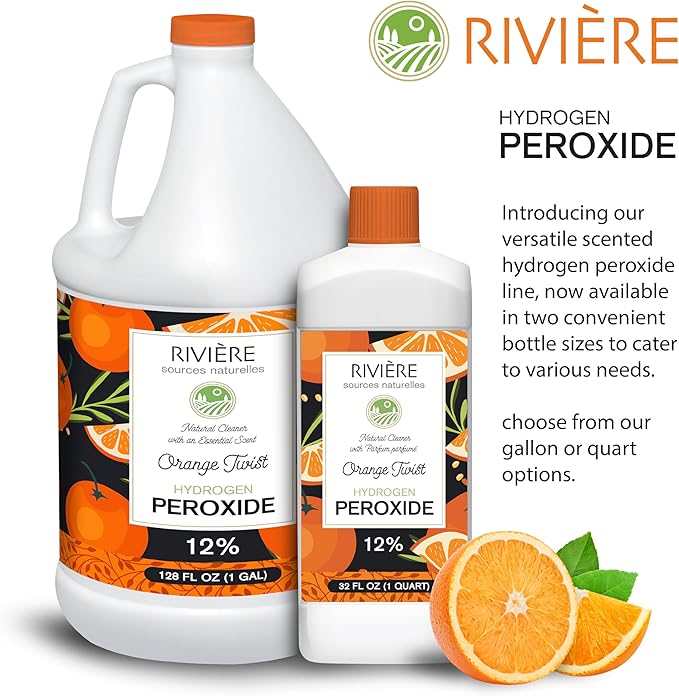Rivière 12% Scented Hydrogen Peroxide, Gallon, Orange