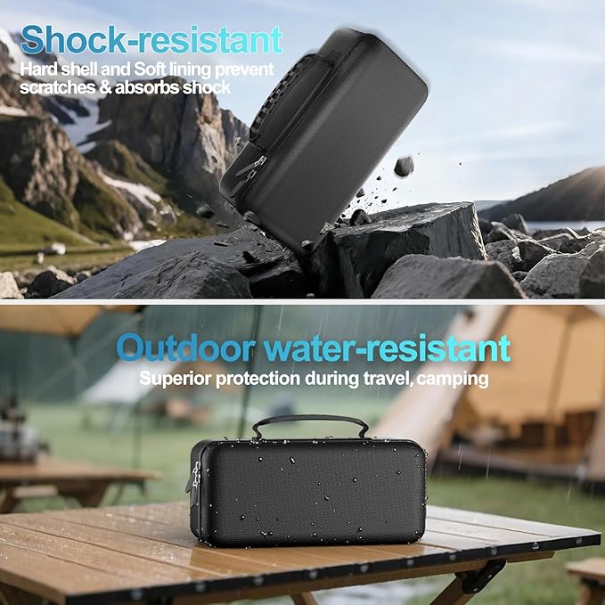 ProCase Hard Travel Case for Anker SOLIX C200 DC/MARBERO 88Wh Power Bank Station, Outdoor Carrying Storage Bag for 192Wh 60,000mAh Portable Power Station 200W Solar Generator with Adjustable Strap