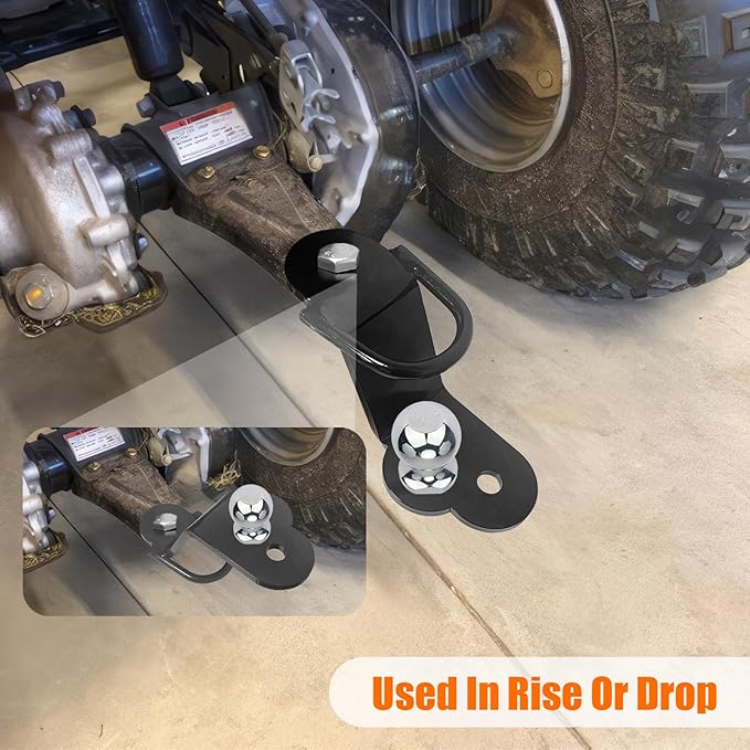 Chelhead UTV ATV 3-Way Hitch Adapter with 2 inch Ball 3500lbs for ATV UTV Trailer Hitch Adapter, 3" Drop/Rise, 3 Mounting Options, (3 Way Hitch Adapter with Ball)