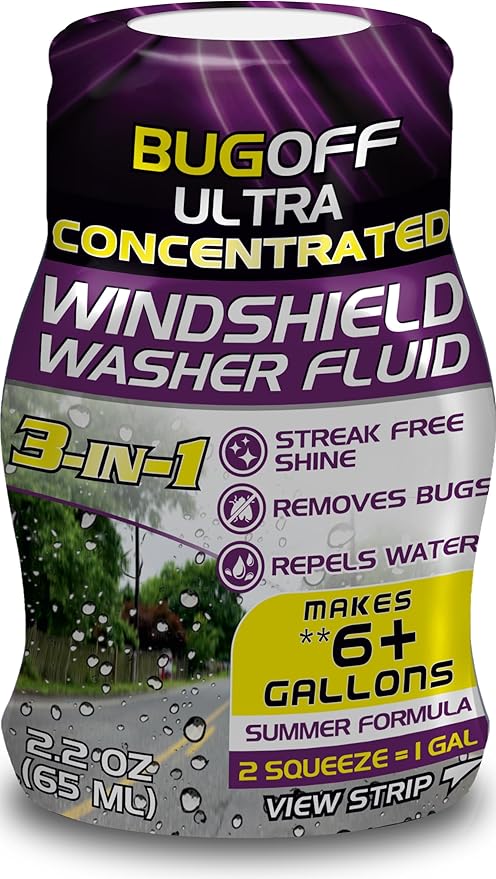 BUGOFF Windshield Washer Fluid Ultra-Concentrated