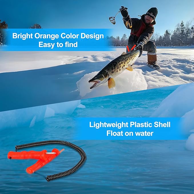 CozyCabin Ice Fishing Safety Picks Kit with Whistle Ice Fishing Accessories for Ice Fishing, Ice Skating, Ice Safety Spikes