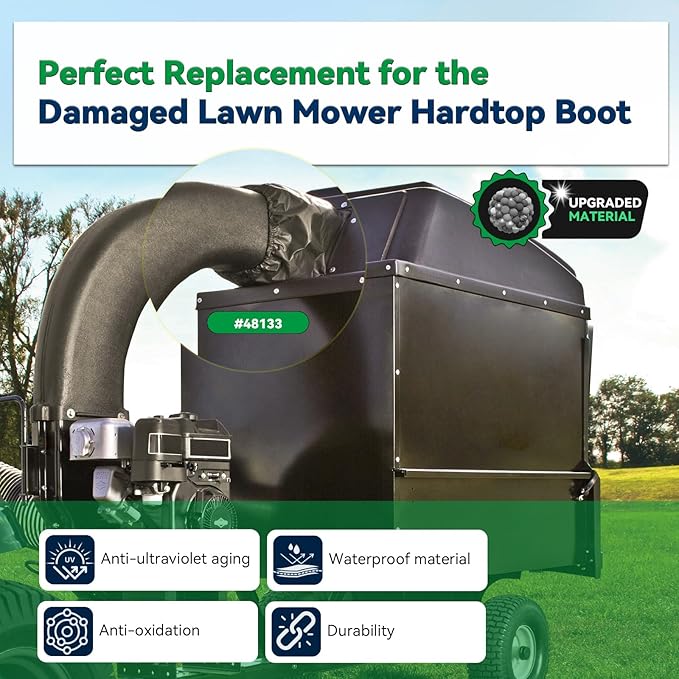 Lawn Vac Parts for Agri Fab, 48133 Lawn Vacuum Parts for Agri Fab Replacement Parts, Upgraded Lawn Mower Hardtop Boot, 1 Pack, Black (48133)