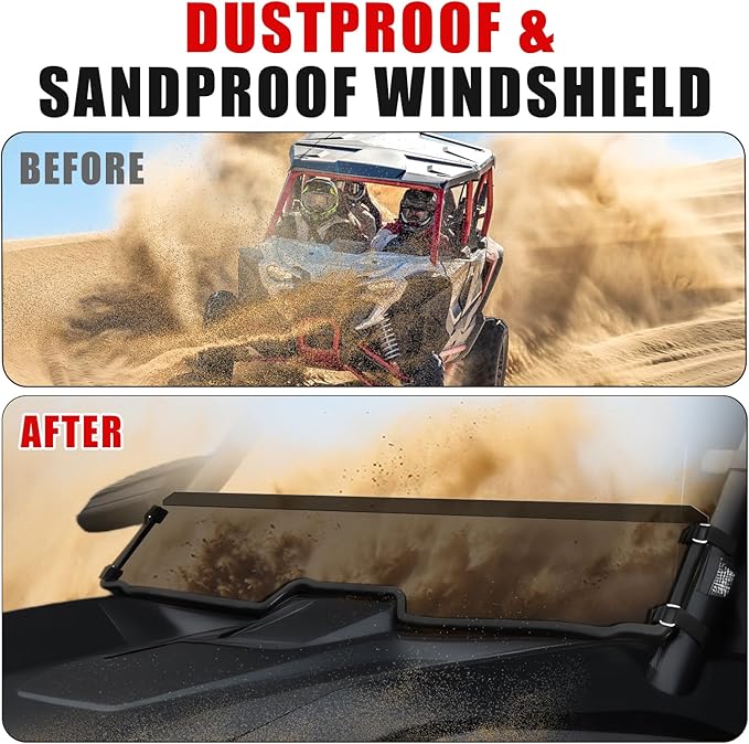 Dark Tinted Half Windshield for Honda Talon 1000, PC Hard-coated Scratch Shock Resistant Front 1/2 Half Windscreen for Honda Talon 1000R 1000X 1000X-4 2019-2024 Accessories
