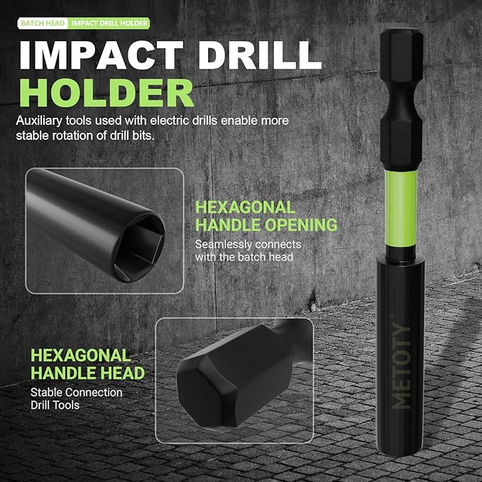47PCS Impact Torx Screwdriver Bits Set Magnetic (T20/T25/T30) S2 Steel Multi-Star Driver Bits with Green Storage Box