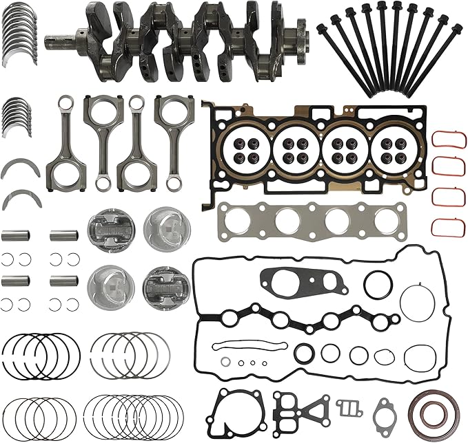 G4KJ 2.4 Engine Rebuild Overhaul Kit With Crankshaft & Piston & Connecting Rods Fit For Hyundai Tucson Sonata Santa Fe Kia Sorento Optima Sportage 2.4L 2011-2020 Replace# 23111-2G200 23510-2G500