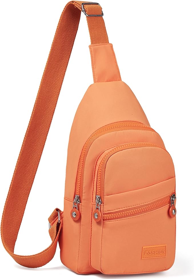 Crossbody Bags for Women, Small Cross Body Bag Sling Backpack - Orange