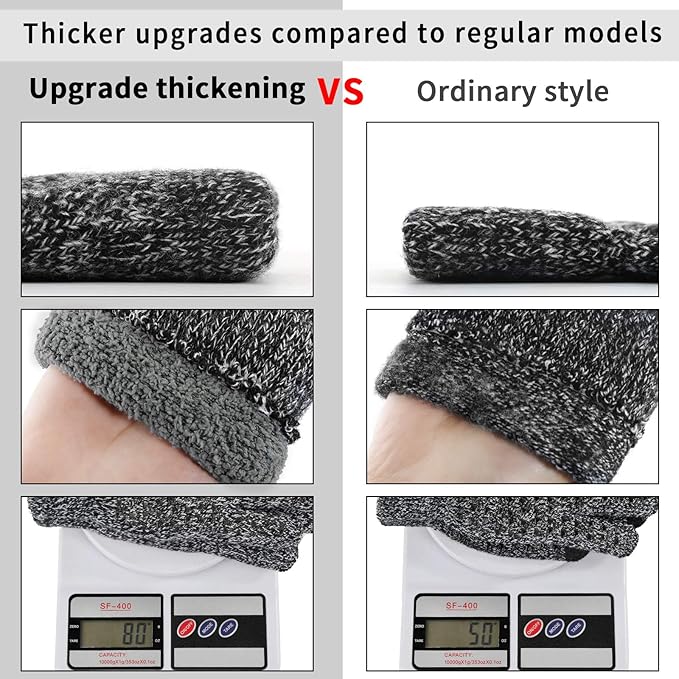 Achiou Winter Gloves for Men Women, Touch Screen Gloves, Upgraded Thicken Anti-Slip Silicone Gel, Thermal Soft Knit Lining