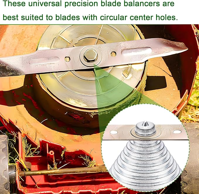 Lawn Mower Blade Sharpener Balancers Metal Precision Universal Parts Accessories Replacements for Outdoor Courtyard Garden Lawn Mower Grass(1-Pack)