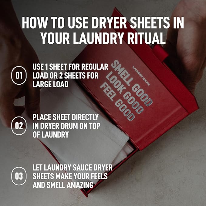 Laundry Sauce - Laundry Dryer Sheets (French Saffron), Luxury Fragrance, Contains Essential Oils, Softens Fabric, Removes Static Cling, Eco-Friendly Packaging, Travel Friendly, 69 Count