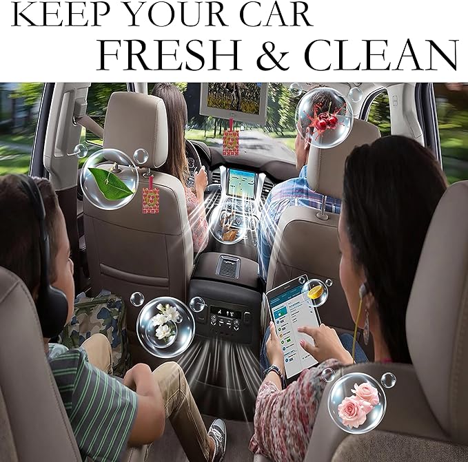 Car Air Freshener Hanging Car Fresheners Long Lasting CAR Air Fresheners Odor Eliminator, Essential Oil Fragrance for Home or Auto for Women Men Gifts Ideas (6 Packs, Boiling)
