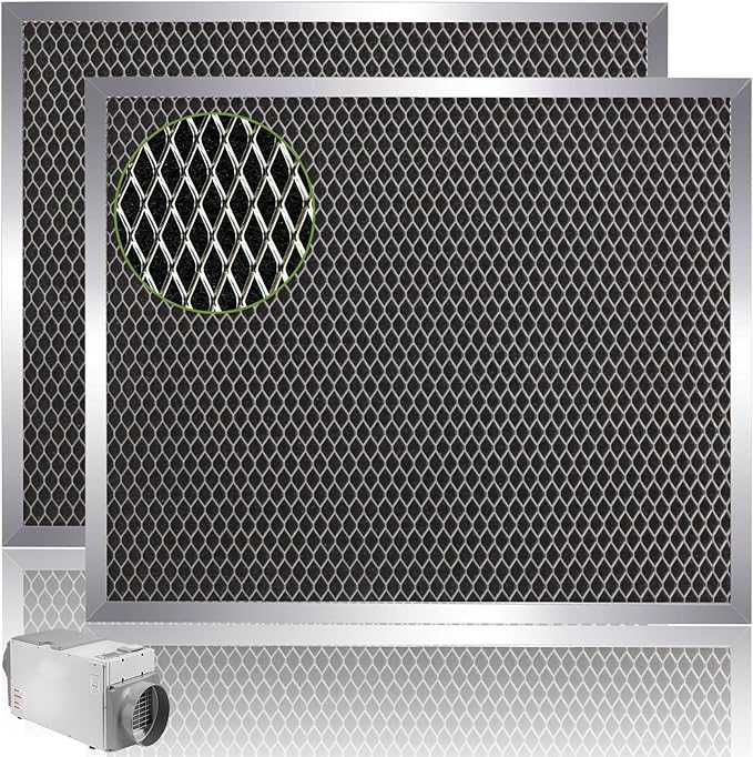 5443 Dehumidifier Filter 10"x12"x1" MERV 8 Washable Compatible with Whole-House Dehumidifiers Models 1830 1850 1852 and Ventilation Models 8191 8192 Replacement Filter 2 Packs
