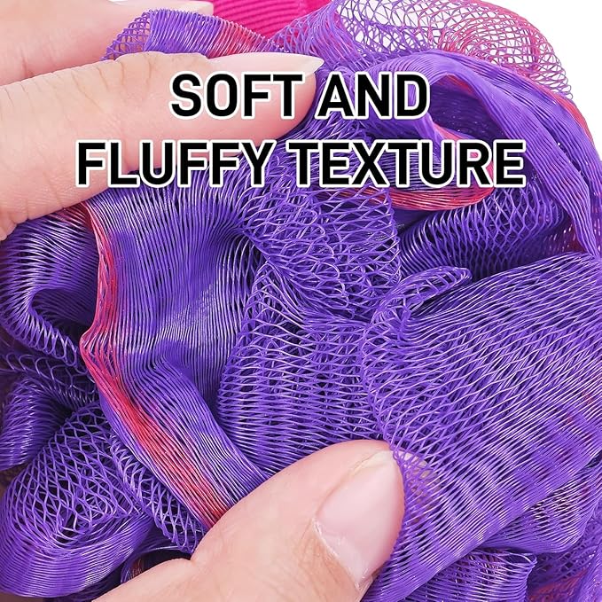 20 Pack Mini Shower Loofah Bath Sponge 20G, Soft Travel Size Nylon Mesh Puff for Body Wash, Loofah Shower Exfoliating Scrubber Pouf for Women and Men, Full Cleanse, Beauty Bathing Accessories