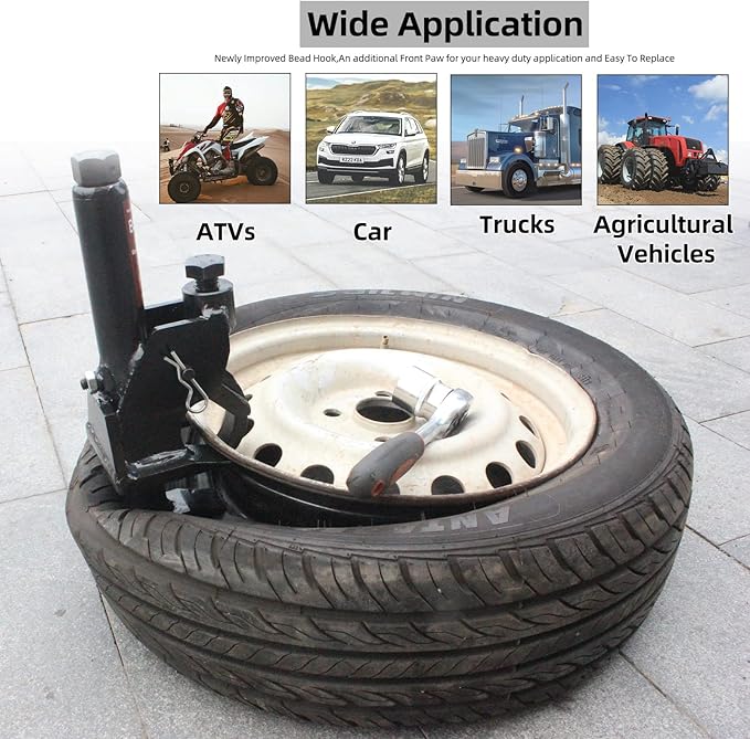 BESTOOL Manual Tire Bead Breaker Adjustable Hammer Tires Changer Tool for ATV Tire Operation Tractors, Trucks, Cars,Heavy Duty Tires Car Repair
