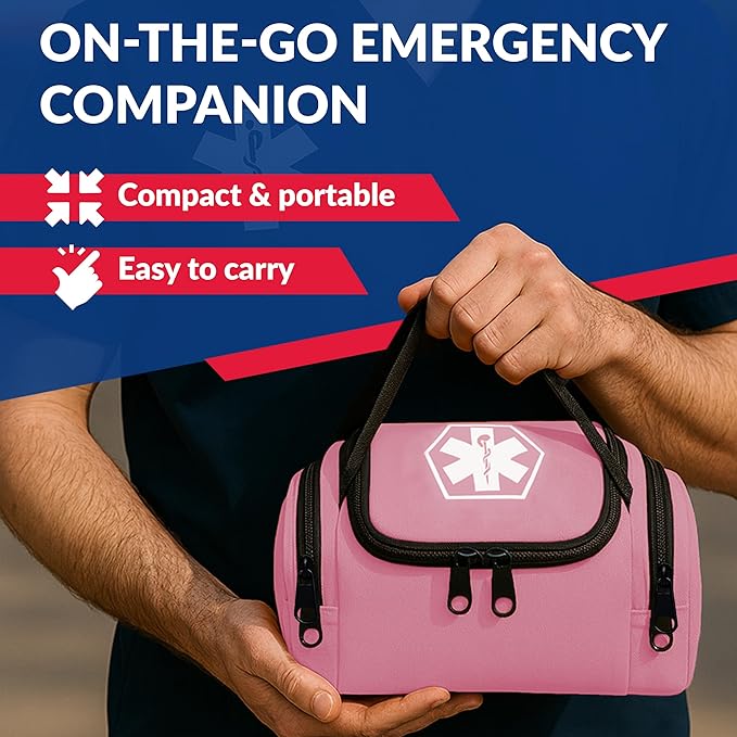 Dixie EMS Dixigear Empty First Responder II Bag 10.5" x 5" x 8" - Pink