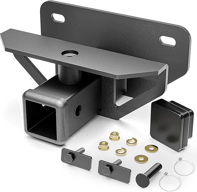 for Ram Tow Hitch Trailer Kit, Class 3 III Rear Bumper Towing Receiver Compatible with 2003-2018 Dodge Ram 1500 & 2019-2024 Ram 1500 Classic & 2003-2013 Ram 2500 3500 Tow Combo with Cover