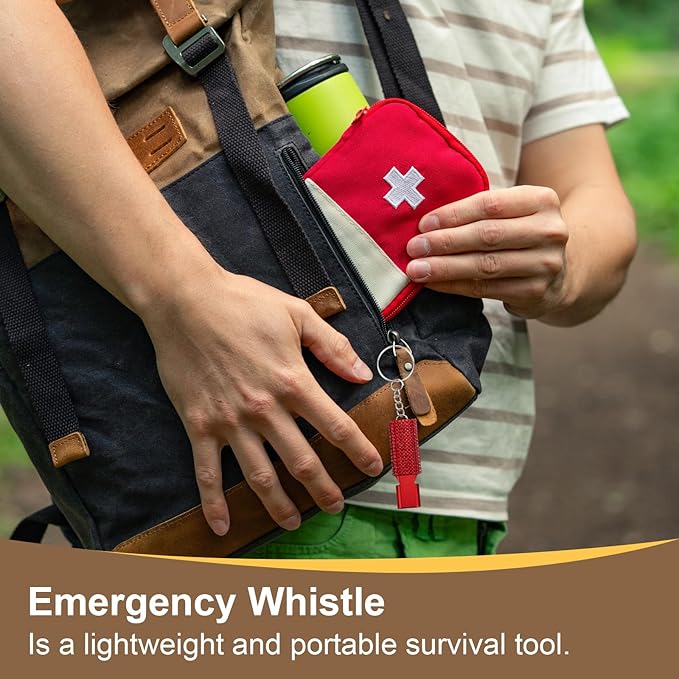 PATIKIL Emergency Whistle with Keychain, Bling Safety Survival Whistles Rescue Signaling Loud for Outdoor Camping Hiking Boating Hunting Fishing