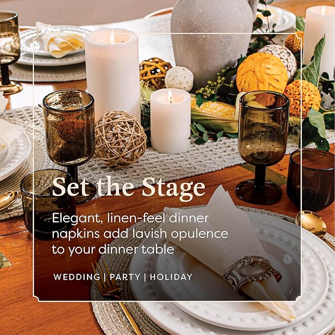 100 Linen-Feel Mint Blue Paper Napkins - Decorative Cloth-Like Mint Blue Dinner Napkins - Soft And Absorbent. For Kitchen, Party, Wedding, Bathroom Or Any Occasion