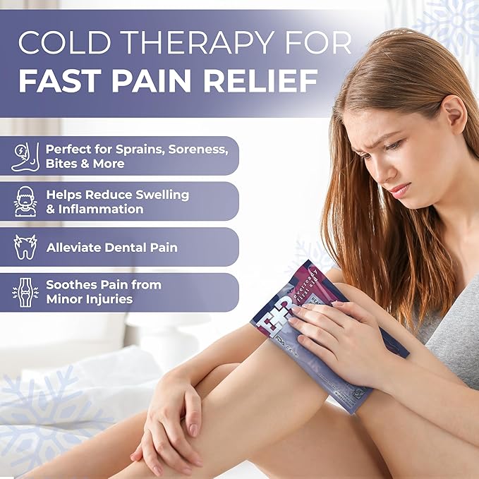 Ever Ready First Aid Disposable Cold Compress Therapy Instant Ice Pack for Injuries 4.5" x 7" - 125 Pack