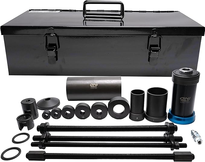 Oni Tools Universal Freightliner Airliner/Peterbilt Low Air Leaf Pin & Suspension Bushing Remover & Installer Hydraulic Tool Kit 18 Ton Alternative to 15030 50544012