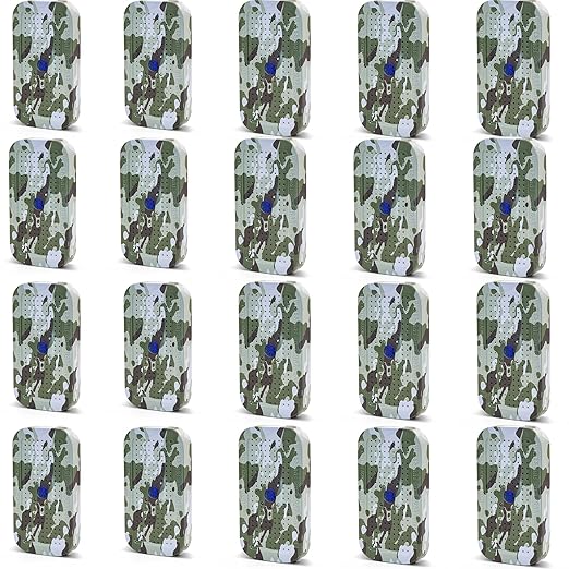 20Pcs 40g Rechargeable Gun Safe Dehumidifier, Blue to Pink Color Indicating Silica Gel Desiccant Canister - Camouflage, Desiccant Moisture Absorbs for Storage