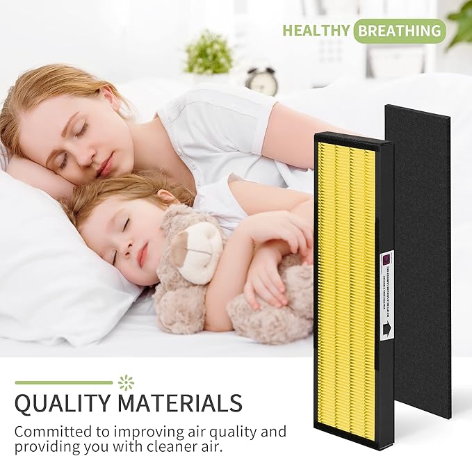 [For Pet] Nisreen FLT5000 HEPA Filter C Compatible with Germ-Guardian Air Pu-rifier Filter Replacement AC5000 AC5250PT AC5300 AC5350 and more, 4x H13 HEPA & 4x Extra Carbon Pre-Filters